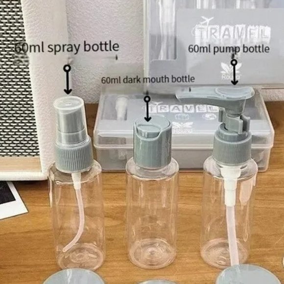 6 PCS Split Bottle Set Cosmetics Lotion Shampoo Bath Gel Toothpaste Travel - Picture 3 of 4